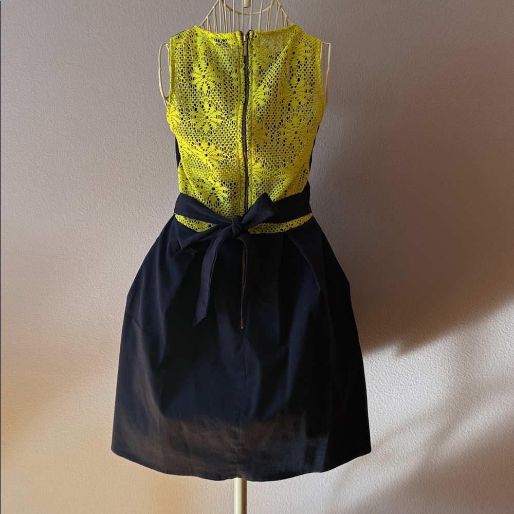 Closet London Navy blue Dress with Crochet lace back
